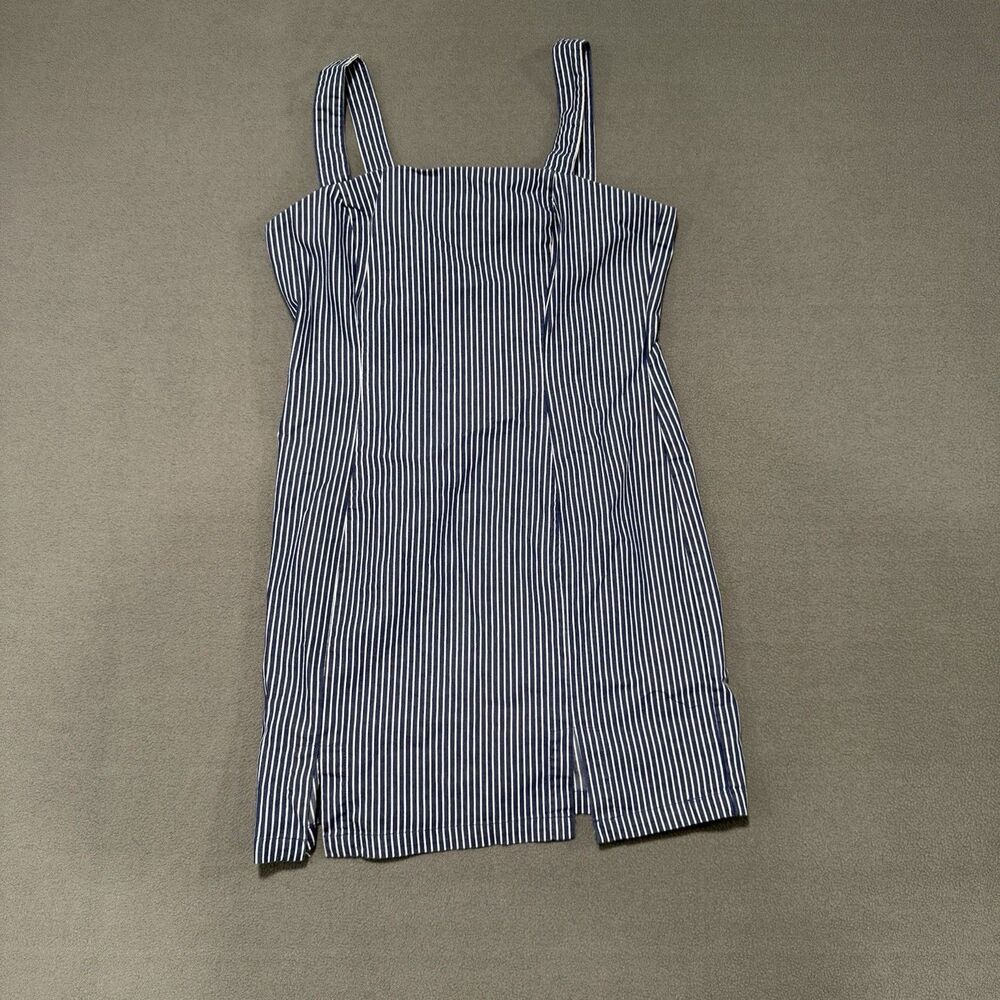 Forever 21 Women Navy Blue And White  Sheath Dress Size Large